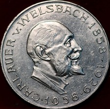 Uncirculated 1958 Austria 25 Schilling Silver Foreign Coin