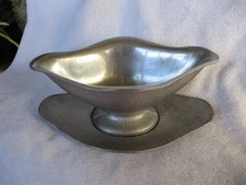 Vintage 1940's Guardian Service Ware Heavy Duty Gravy Boat w/Under Plate
