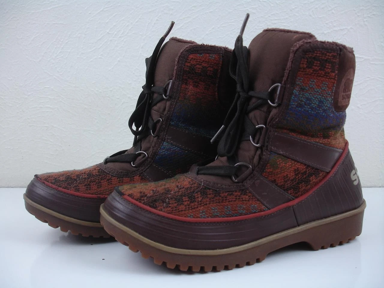 Women's 8.5 M Sorel Tivoli Il Winter Lace-Up Tobacco Brown Snow Boots NL2091-256