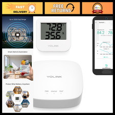 Indoor Temperature Humidity Sensor Kit with Hub - Smart Home Monitoring 1-Pack