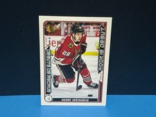 2019-20 Topps NHL Stickers #545 Henri Jokiharju Rookie Debut Chicago Blackhawks