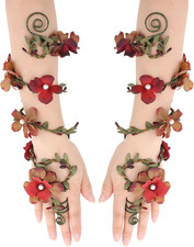 Renaissance Floral Arm Wraps - 2 Pcs Fairy Costume Adult Women Renfaire Accessor