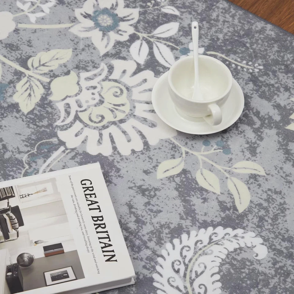 Washable Area Rug 8x10 Large Modern Floral Rug Boho Abstract Area Rug, Easy-C... - Image 4 of 4