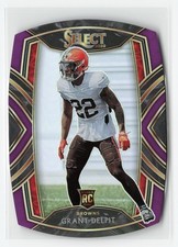 GRANT DELPIT #294 RC 2020 PANINI SELECT BROWNS PURPLE READ
