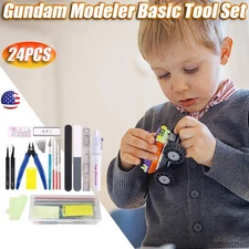 24pcs Basic Modeler Tool Set, Craft Car Model Assembling Building Kit for Gundam