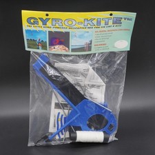 Gyro-Kite Vintage Blue 1996 Wind Powered Gyroplane w/ Black Rotors- Sealed NOS