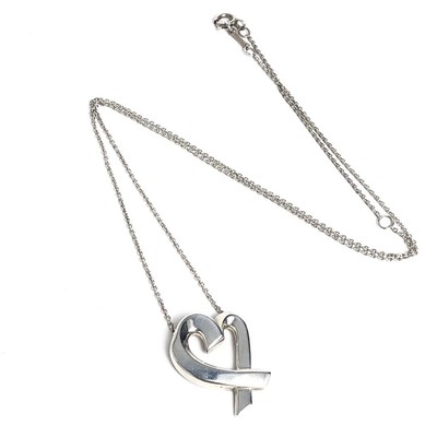 Tiffany Loving Heart Necklace, Silver 925, Large Authentic