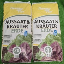 (0,31€/L) 3x 20 Liter HUMOFLOR Aussaaterde Kräutererde torfreduziert Versand0€
