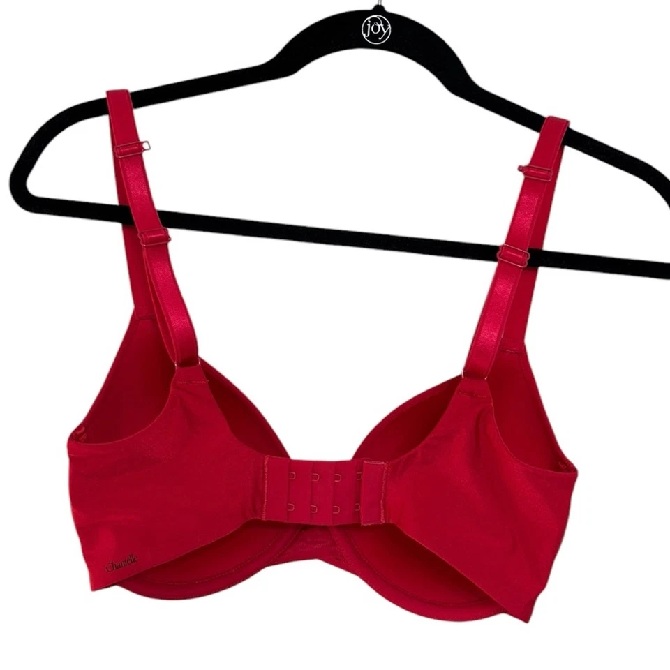 Chantelle Basic Invisible Smooth Support T-Shirt Bra in Red - Size 30 DDDD - Image 2 of 4