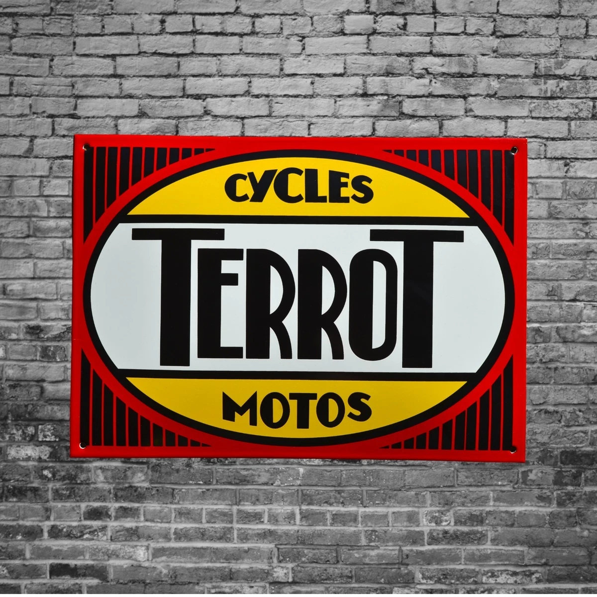 Plaque de Velo Cycles TERROT DIJON - Old Bike Head Badge - No