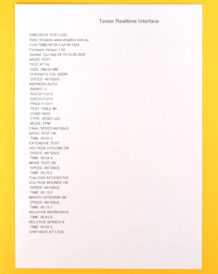 72 Pin 32MB (4x8MB) IBM 70NS FPM SIMM Memory RAM *TESTED w/ REPORT* 486 Pentium - Image 3 of 4