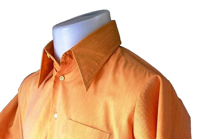YAMAKI SWAN JAPAN Mens Quality Orange SHORT SLEEVE SHIRT - S - Chest 38''