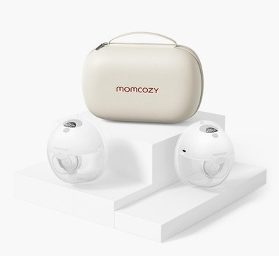 Momcozy M5 Hands Free Wearable Electric Breast Pump Set Design Open Box