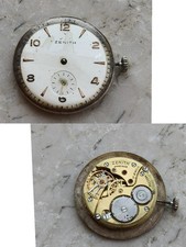 50s ZENITH CAL. 40 VINTAGE WATCH MOVEMENT MOVIMENTO UHREN DIAL 33,5mm WORKING