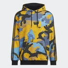 adidas ORIGINALS MEN'S CAMO AOP PULLOVER HOODIE YELLOW BLUE  TREFOIL PULLOVER