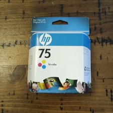 HP 75 Tri-color Ink Cartridge CB337W Sealed NOS Open Box Expired r2
