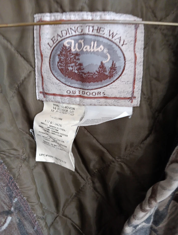 Walls OutDoors Camo Coveralls Youth 14 Regular USA Realtree - Image 2 of 4