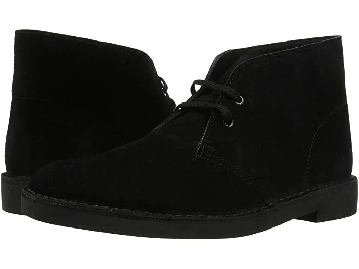 Clarks bushacre 2 black suede sale