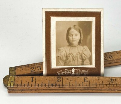 Antique Cabinet Card Portrait Young Girl Puff Sleeves Allecheny  Pennsylvania | eBay