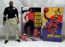 Michael Jordan Air Time, Come Fly With Me VHS & Space Jam Figure - Lot of 3