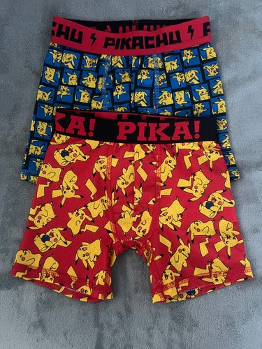 Boys SZ 4 Pokemon 2 Boxer Briefs Underwear Mesh Fabric Underoos