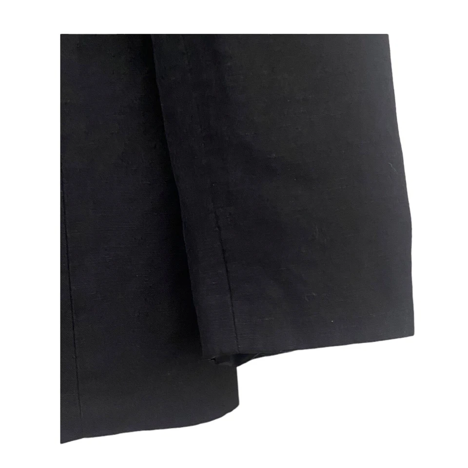 Chaqueta Blazer Evan Picone Negra Lino Carrera Oficina Talla 10 Foto 3 de 4