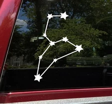 Leo Constellation Vinyl Decal - Stars Astrology Zodiac SignLion Die Cut Sticker