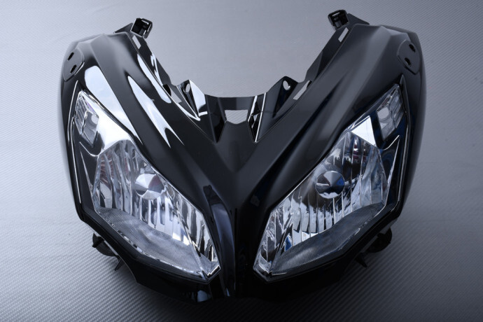 Phares moto et carénage avant noir ABS pour étanchéité Kawasaki ER6F