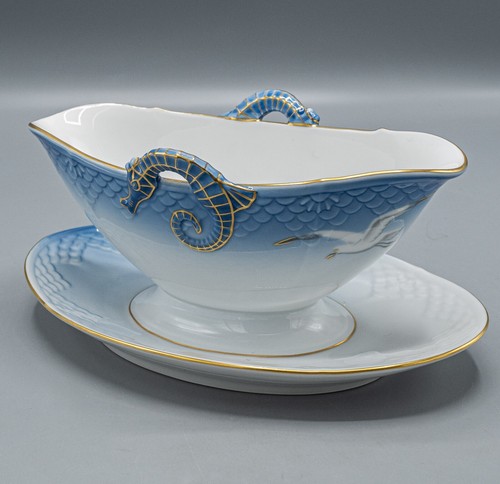 Bing & Grondahl B & G Seagull Gravy Sauce Boat Attached Underplate - 8 - Picture 5 of 9