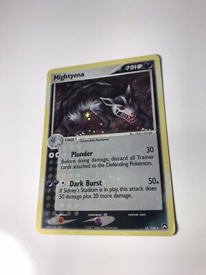2005 Mightyena-Holo ホロカード Gem Mint 10 Mightyena Holo 18/108 Rare Pokemon Card EX Power Keepers - HOLO