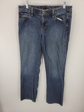 Ann Taylor Loft Jeans Womens 10 Original Boot Dark Wash Blue Denim Stretch Pants