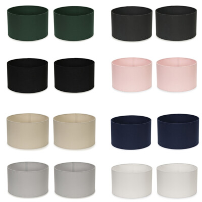 Pair of Lampshades Ceiling Light Shades Easy Fit Pendant Living Room Lights 25cm