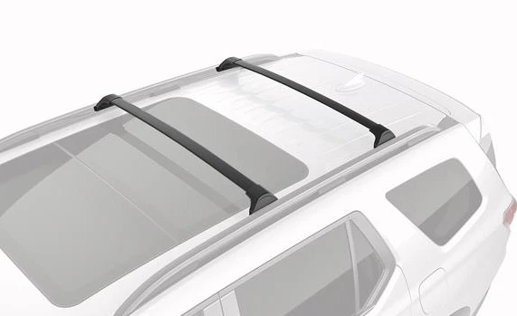 Roof Box VDPFL580 580L Glossy Black + Rapid Roof Bars Compatible With