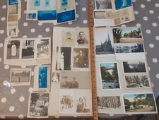 40+ photo & post cards pasted on album pages Pennsylvania New Jersey  1900-1920