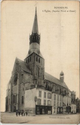 Postkarte Bonneval Die Kirche - Nord- und Westfassaden (1201661)