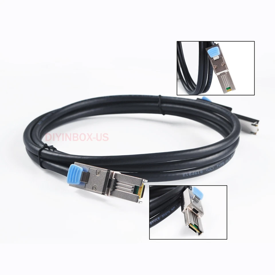 2M External Mini SAS 26pin SFF-8088 Male to Male M/M High Speed Data Cable 6.6FT - Image 4 of 4