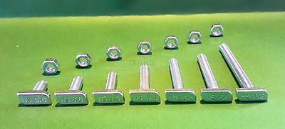 Hammerkopfschrauben 8.8 Profilschrauben HS 28/15 galv. verzinkt M 10 x 20-125 