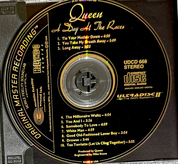 CD Queen A Day at the Races MFSL 24KゴールドCD