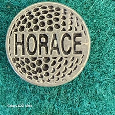 Personalized Metal Golf Ball Marker for Horace