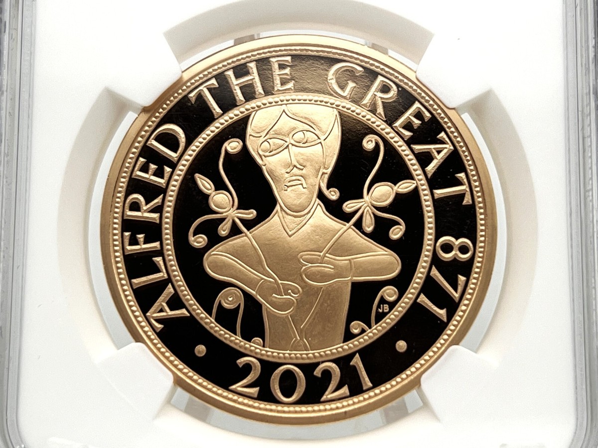 Great Britain 2021 5 Pounds ALFRED THE GREAT Gold Coin NGC PF70 Great Britain 2021 5 Pounds ALFRED THE GREAT Gold Coin NGC PF70