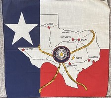Texas State Flag Scarf/bandana- Lone Star State Seal - Vintage 1990s