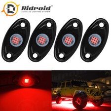 Red Led Rock Lights Underbody Light For Jeep Offroad Truck Atv Utv Suv 4x4 Car