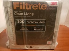 3m Filtrete Air-Filter Basic Pleated Furnace Replacement Pad. 6 Pack 12x12x1