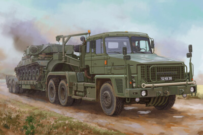 1/35 HobbyBoss Scammell Commander with 62 tonne Crane Fruehauf Semi-Trailer