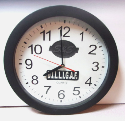 Proven S&S Performance 11'' Quartz Wall Clock D.I.L.LI.G.A.F. Not Working