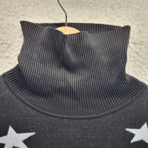 NEU Retrology Damenpullover 1X schwarz Sterne Rollkragenpullover langärmelig - Bild 2 von 13