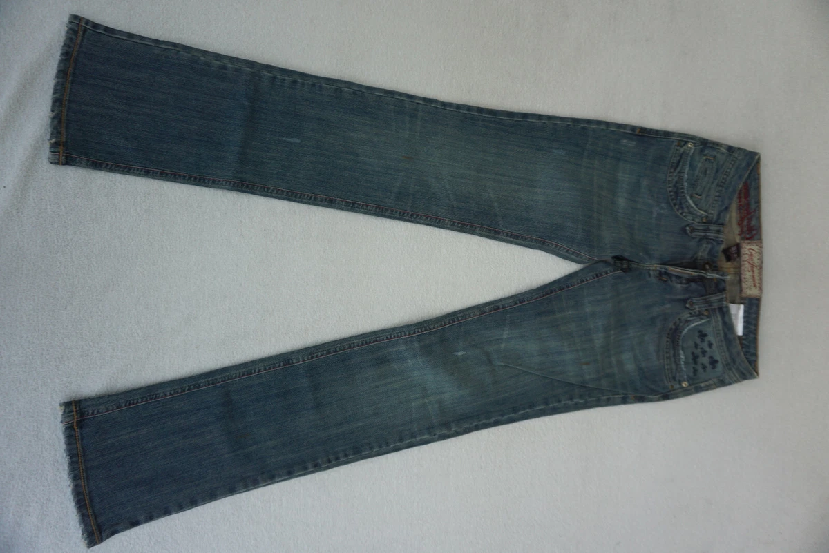 COLCCI Jeans Donna Dritto Pantaloni Stretch Gr.38 W28 L34 Used Blu