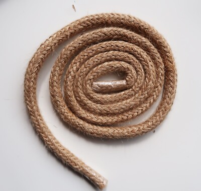 10 mm geflochtenes Jute Hanfseil, 2 m Naturjute, Bastelseil
