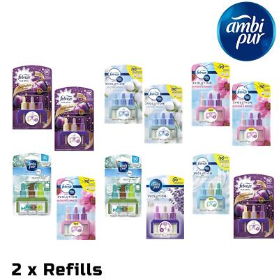 2 x Febreze 3Volution Nachfüllpack AmbiPur Lufterfrischer Plug in Diffusor Nachfüller
