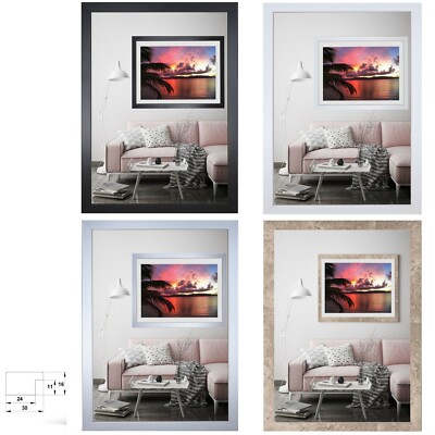 Bilderrahmen Alis Holz MDF Foto Poster Rahmen ab 10x15 bis 80x100  Modern